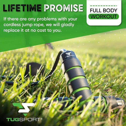 Bod Ropes Cordless Jump Rope - Adjustable Ropeless Design for Indoor Fitness | Perfect for Small Spaces