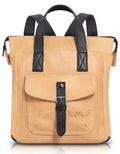 ORNA'S LEATHER ART | Mini SWAN Everyday leather backpack for Women. Practical, Stylish and Spacious Women’s Bag. Real Leather in A Chic Backpack And Contemporary Design (Sand)