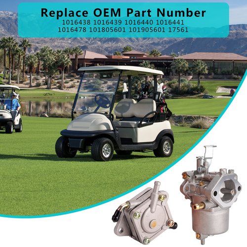10L0L Golf Cart FE290 Carburetor Fuel Pump Kit Tune Up Kit for Club Car DS Precedent Turf Carryall Gas Model 1998-UP Air Oil Fuel Filter OEM# 101805601 101905601 1016438 1016439 1016440 1016441