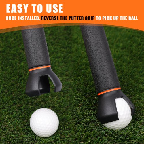 BIRDIEBLAST Golf Ball Retriever Telescopic, with Golf Ball Grabber for End of Putter, 9Ft/9.01Ft/12Ft/16.3Ft/20Ft Stainless Steel Golf Ball Retriever for Water(12FT)