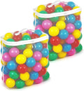 Molain Mesh Ball Pit Balls Storage Bag - Durable Nylon Zipper Organizer, 16.5 x 8.3 x 14.6 Inches | Foldable for Home & Travel