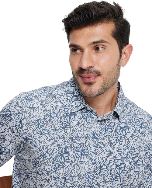 M MAELREG Golf Shirts for Men - Performance Moisture-Wicking Polo with Heather Stripe Design | Short Sleeve
