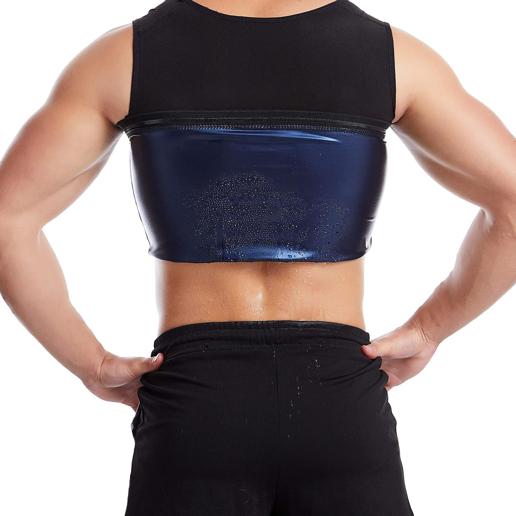 Skiennix Sauna Vest for Men - Weight Loss Compression Body Shaper | Gym Workout Tank Top