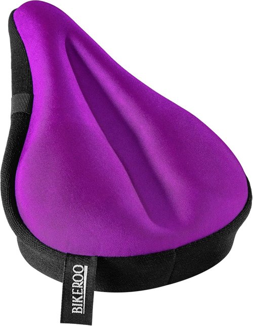 Bikeroo Comfort Bike Seat Cushion - Padded Gel Cover for Universal Fit on Peloton & Stationary Bikes