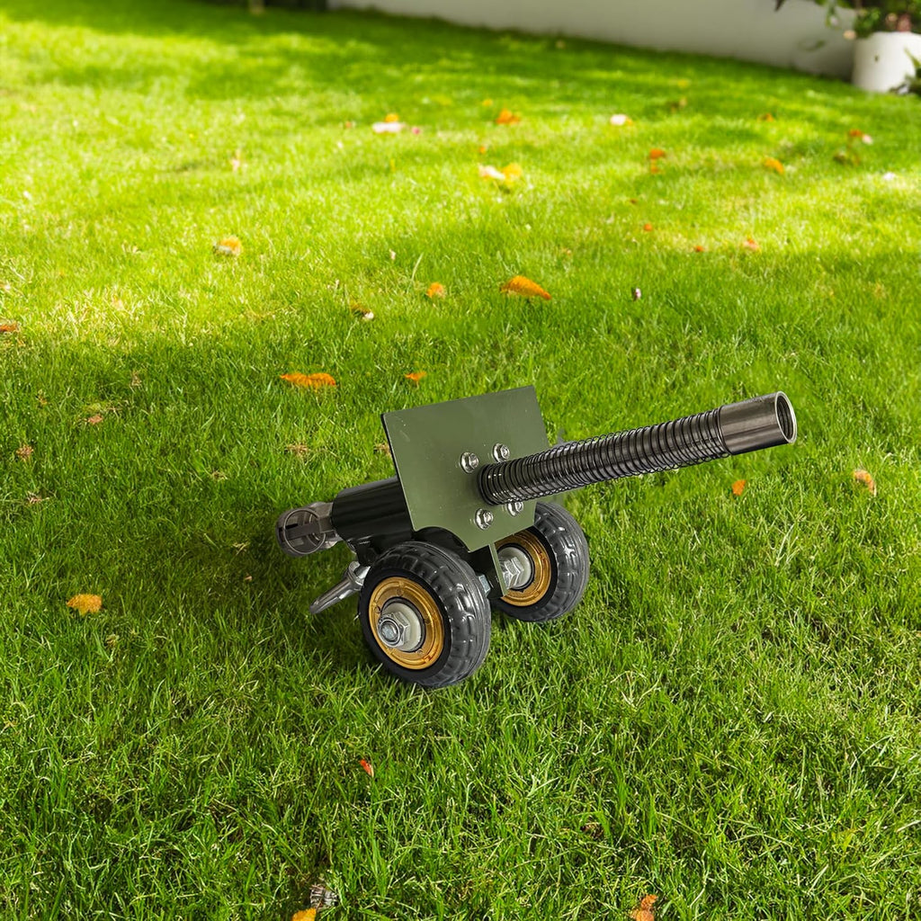 TIETHEKNOT Stainless Steel Mini Cannon - Recoil Mechanism for Outdoor Games & Collectors (Green)
