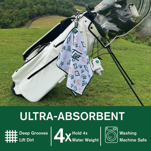 Gabigaba Microfiber Magnetic Golf Towels - 420gsm Super Absorbent & Quick Dry, Sports Towel for Golf,Gym, Yoga, Travel 16"x24"