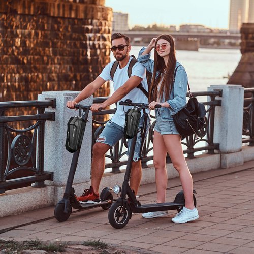 Epessa Universal Scooter Bag, EVA Scooter Handlebar Bag, Waterproof Scooters Front Bags for Carrying Charger Tools Repair Tools/Large Capacity/Portable (2L)