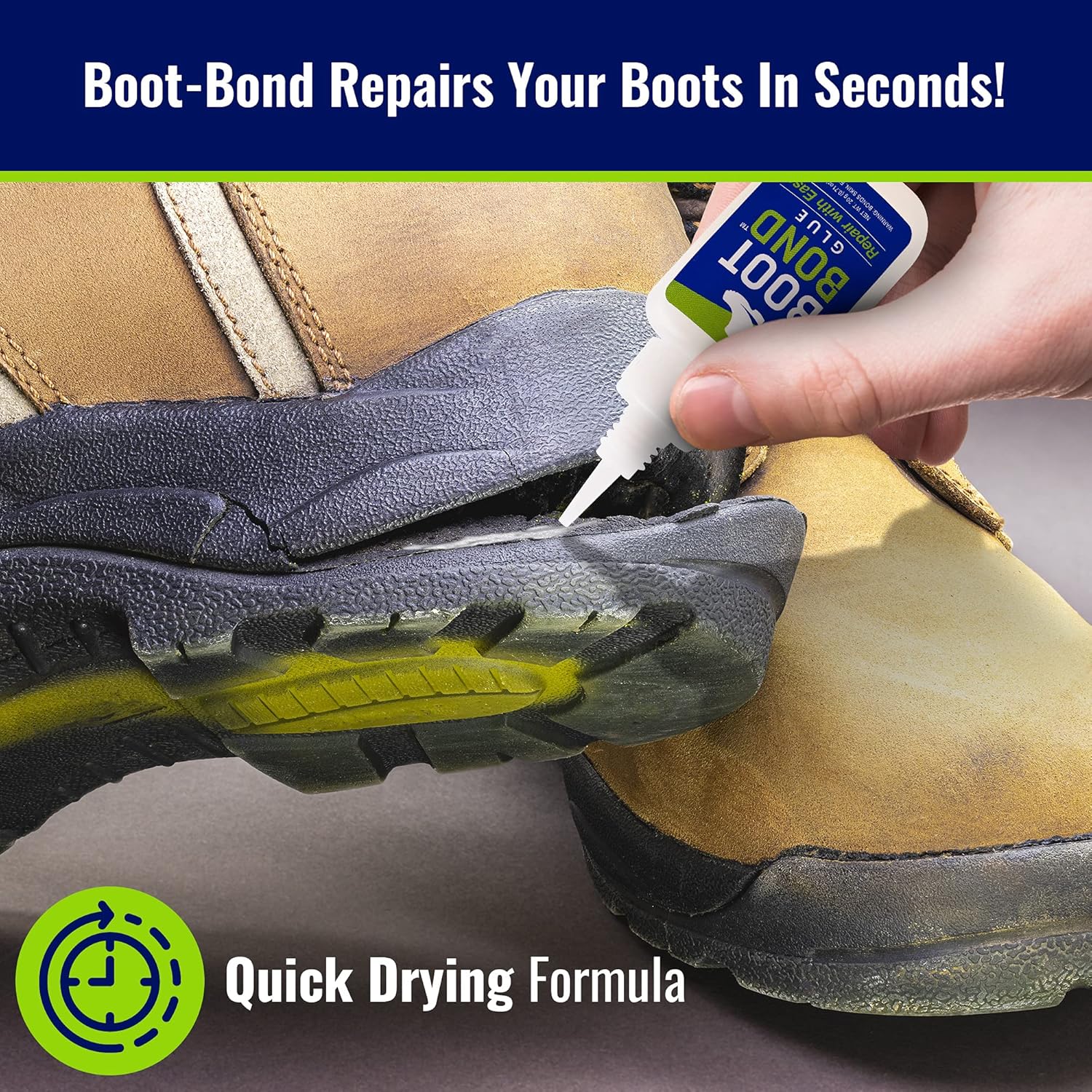 Skiennix Boot Glue - Quick Dry Waterproof Repair Formula for Shoes & Boots - Flexible Seal for Heels
