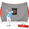 Golf Hitting Practice Nets for Backyard Driving Heavy Duty Men Real Indoor Golf Balls Hitting Pitching Driving Nets for Indoor Outdoor Garage Use Golfing Swing Training Impact Cages with Frame and Net