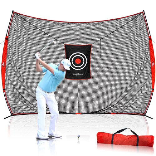 Golf Hitting Practice Nets for Backyard Driving Heavy Duty Men Real Indoor Golf Balls Hitting Pitching Driving Nets for Indoor Outdoor Garage Use Golfing Swing Training Impact Cages with Frame and Net