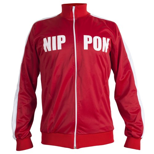 Japan Nippon Retro Rising Sun Vintage Men's Sports Jacket Tracksuit Zip-up Japanese XL Red