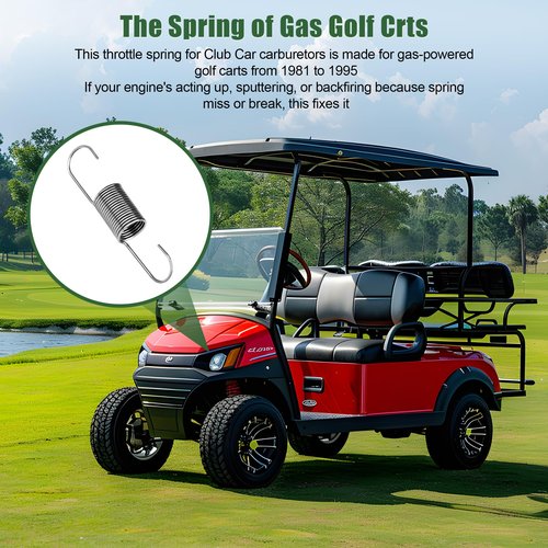 XwaYexa Carburetor Throttle Return Spring for Club Car Gas Golf Carts (1981-1995) - Replacement Parts Models BCC6582, 1016582, PRT-6346, 5 Pack
