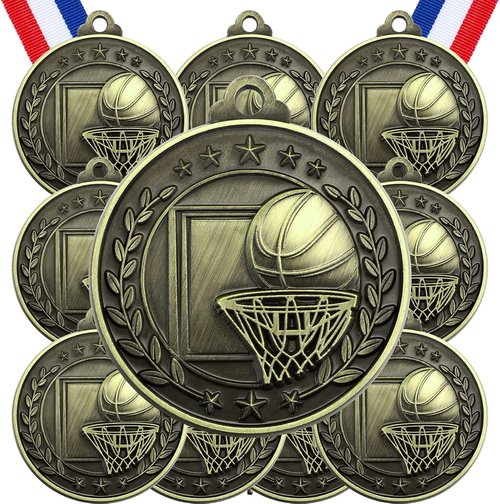Misdary 12 Pack Medals - Kids Sports Awards with Neck Ribbons | Perfect for Competitions & Celebrations