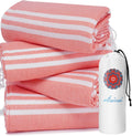 Skiennix Turkish Beach Towels - 4 Pack Vacation Essentials | Soft, Quick-Dry, Perfect for Pool & Gifts
