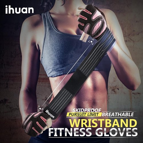 Ihuan Ventilated Weight Lifting Gloves - Full Palm Protection & Wrist Wrap Support | Unisex Fitness Gear