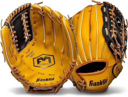 Franklin Sports Field Master Baseball & Softball Glove - Adult & Youth Mitts for Right Hand Throw