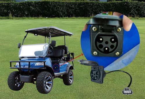 JOEEGO Charger Receptacle Fits for Evolution Golf Cart (All Models Before 2023) Replaces OEM# 2.04.0602, 20 inches