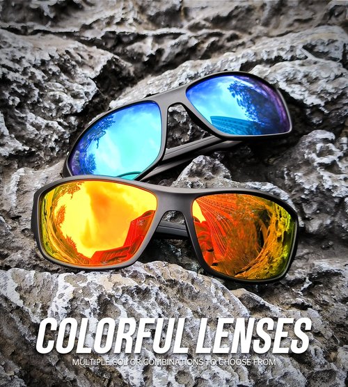 KALIYADI Sunglasses-Men Polarized Sports Sun-glasses: Mens Sun glasses Polarized UV400 Protection Running Cycling Outdoor