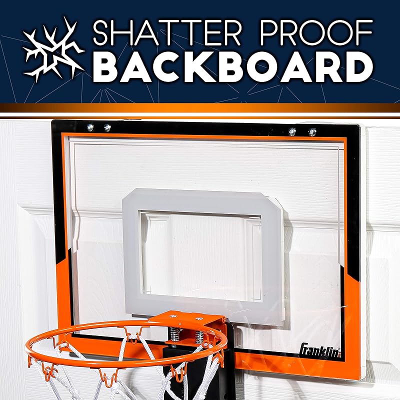 Franklin Sports Pro Mini Basketball Hoop with Rebounder - Over the Door Indoor Game