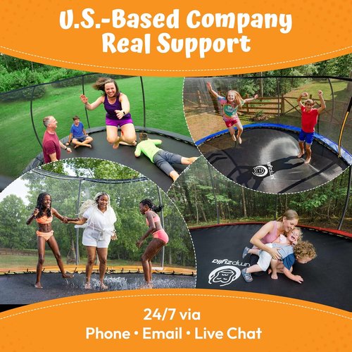 Jumpzylla Trampoline - Outdoor Recreational Trampoline with Enclosure & Anti-Rust Frame | 8FT to 16FT Sizes