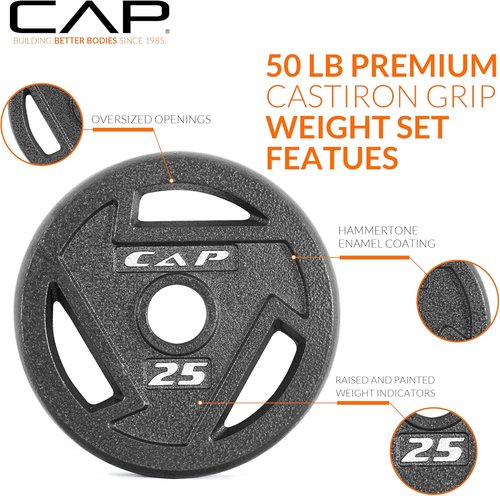 CAP Barbell 2-Inch Olympic Weight Plate - Durable Design | Multiple Sizes Available