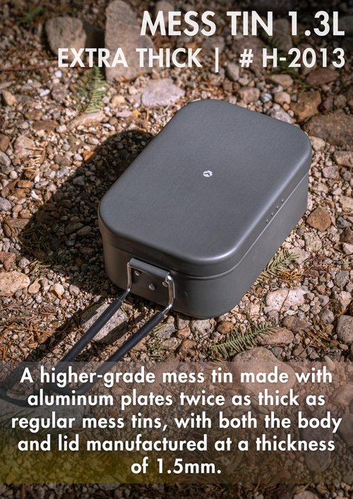 CAMPINGMOON Mess Tin Aluminum Camping Cookware Extreme Thick H-2013
