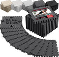 Bemaxx Gym Mats Set - 12 Pcs Interlocking EVA Foam Tiles for Home Workout | 48 Sqft Protective Flooring