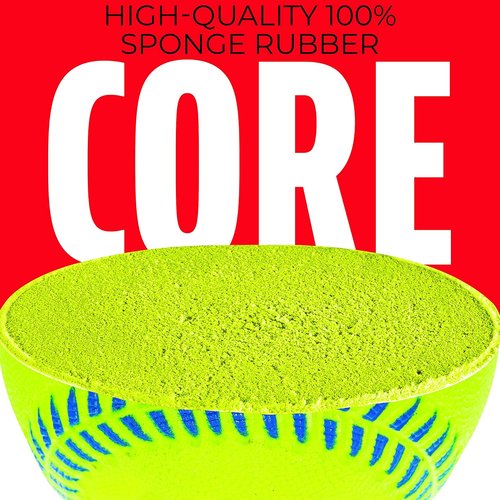 Franklin Sports - Pro Brite Neon Rubber Teeball - Youth Baseball & Softball for Indoor/Outdoor Play