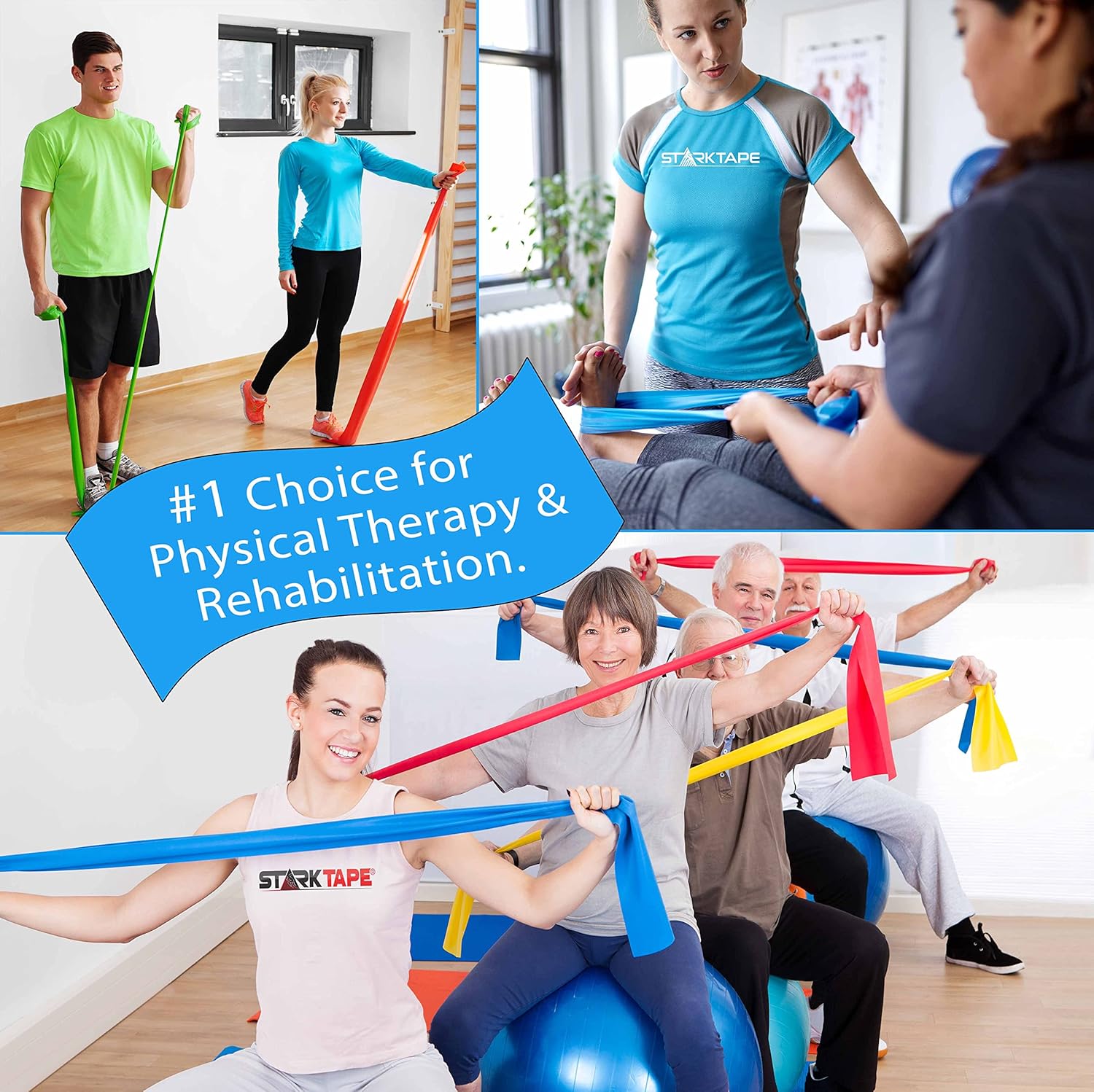 Resistance Bands - Professional Latex Therapy Bands for Home Exercise, Yoga & Pilates | Durable & Versatile