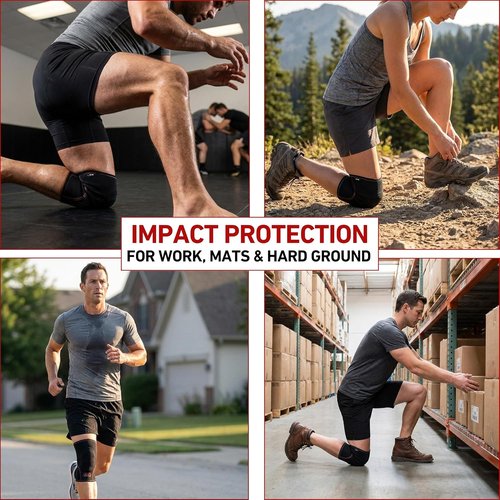McDavid Knee Pad - Thick Gel Insert for Impact Absorption | Compression Sleeve for Sports - Left/Right Knee