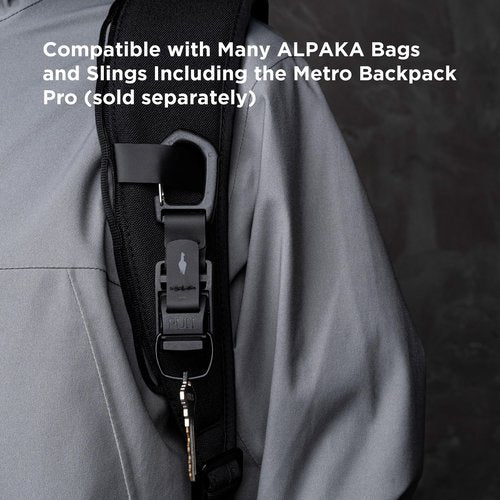 ALPAKA HUB Carabiner: Quick Release Keychain with Magnetic Belt Clip - EDC Carabiner for Keys - Tactical Gear & Backpack Accessories - Attach to ALPAKA Sling Bag, Belt Loops, and More