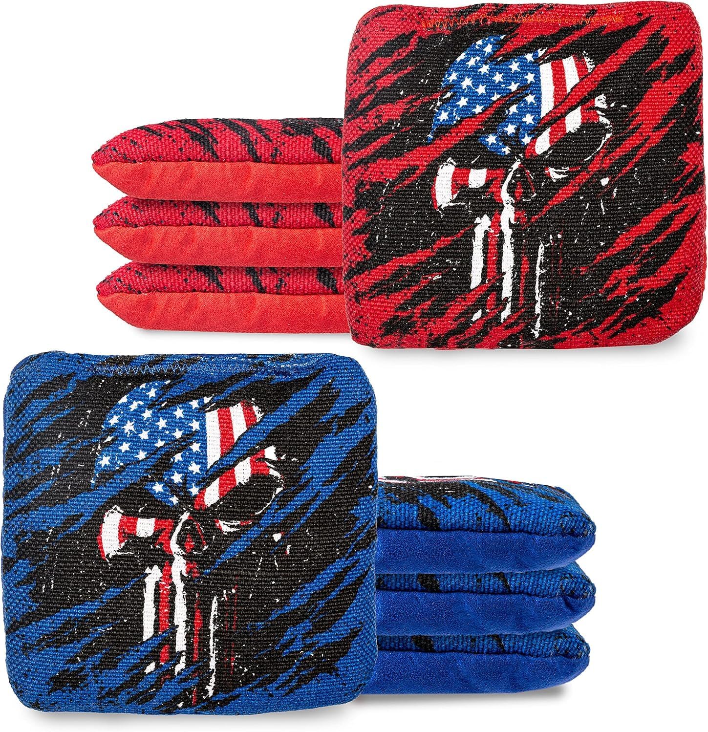 Play Platoon Pro Cornhole Bags - Set of 8 Professional Dual-Sided Slick & Sticky Bags | Tournament Series