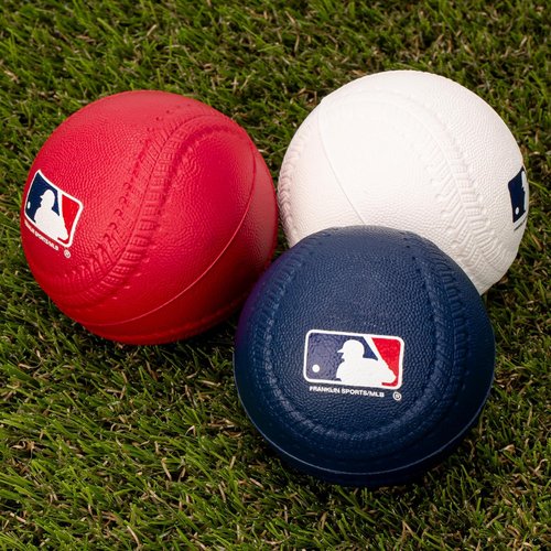 Franklin Sports Foam Baseballs - Soft Practice Balls for Kids - Ideal for Indoor/Outdoor Play - 3 Pack