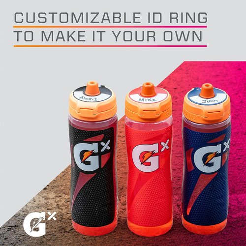 Gatorade Gx Hydration System - Non-Slip Squeeze Bottles & Sports Drink Pods | Gray