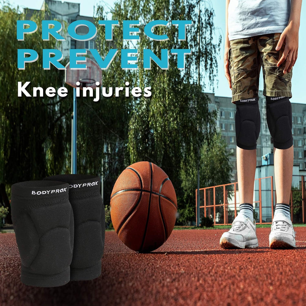 Bodyprox Volleyball Knee Pads - Unisex Youth Protection for Ages 8-13 | 1 Pair