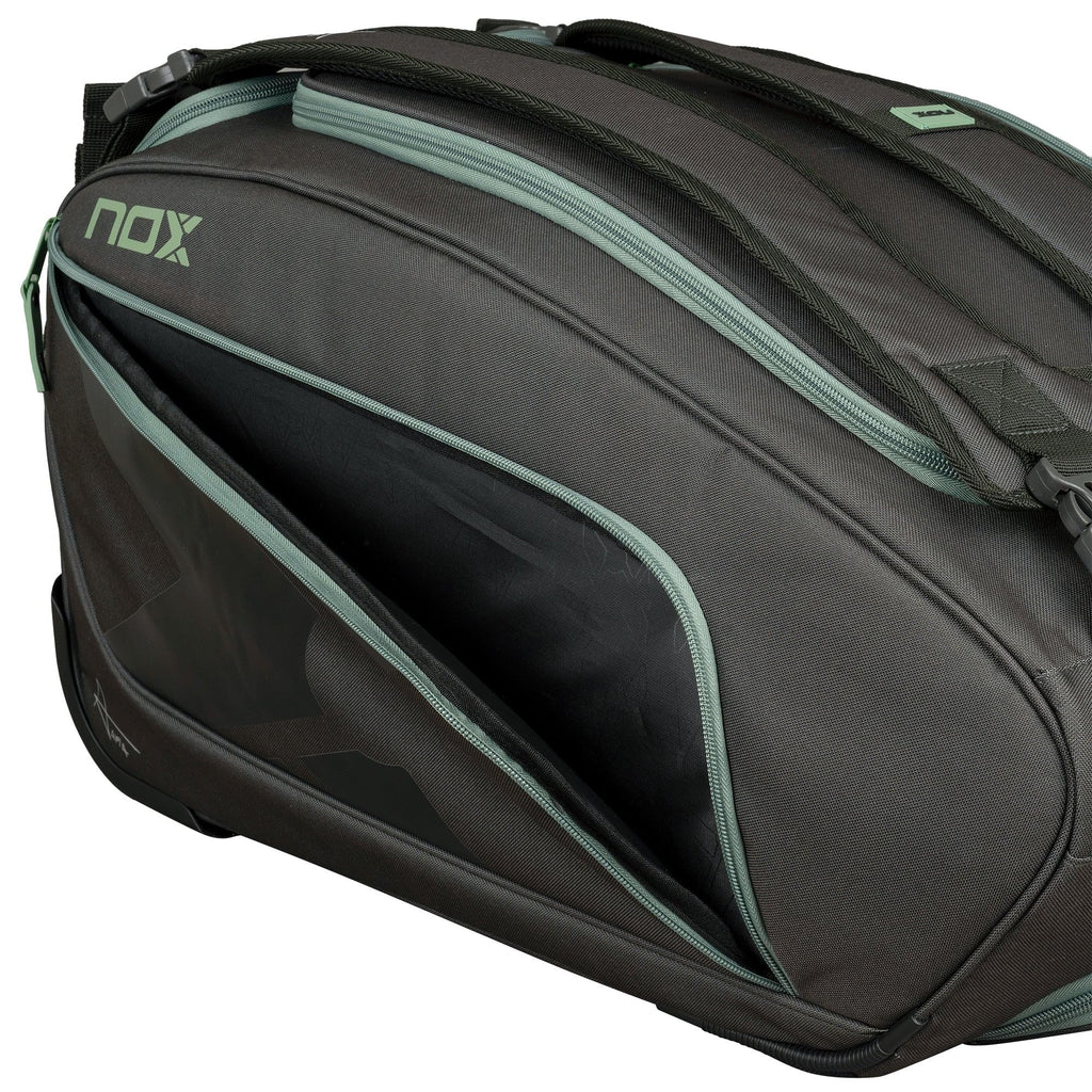Padel Racket Bag AT10 Competition Trolley | High-Capacity Padel Bag for Men | NOX ThermoTech Thermal Compartment | Multi-Functional Backpack & Shoulder Bag | Holds Up to 3 Padel Rackets & Accessories