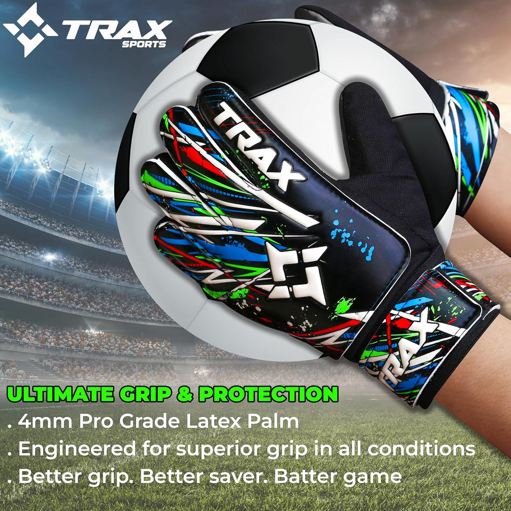 Skiennix Soccer Goalie Gloves - Youth & Adult Football Goalkeeper Gloves with 4mm Anti-Slip Grip & Wrist Protection