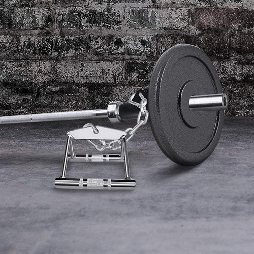 A2ZCARE Single Arm Landmine Handle and Eyelet Landmine Attachment with Chains - Fits 2-inch Olympic Bar - Suitable for Landmine Rows, Back Exercises and Strength Training (Eyelet)