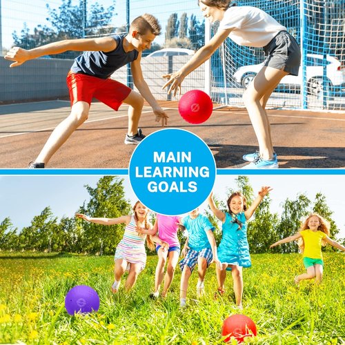 Dodgeball Set by [Brand Name] - 8.5 Inch Playground Balls for Kids & Adults | Includes Pump & Storage Bag