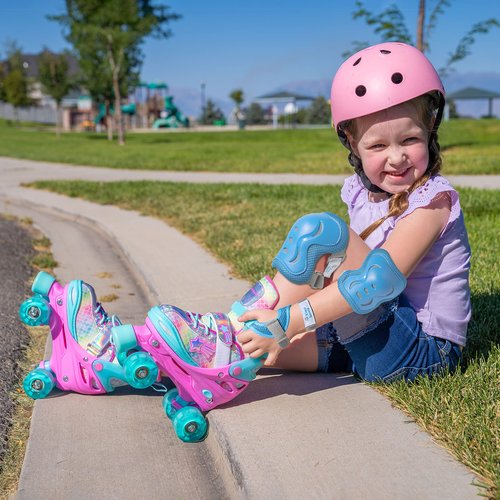 Blue Combo Skates (M) + Protective Gear