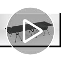 Height Adjustable Camping Cot - Heavy-Duty Aluminum Frame, 75"L x 27.5"W, Black