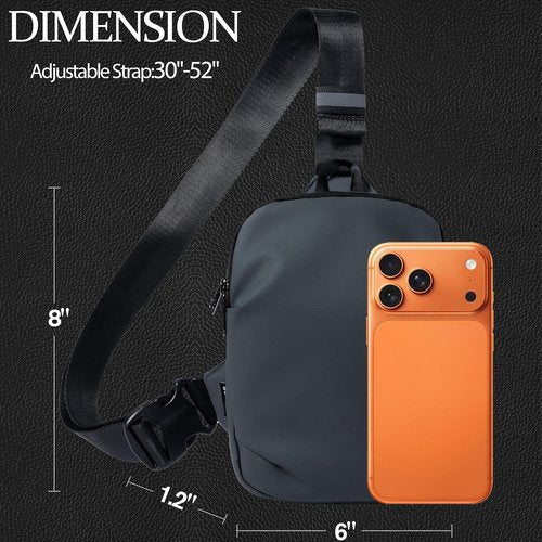 MAXTOP Small Sling Bag - Water Resistant Crossbody Chest Bag for Travel & Sports | Unisex Design