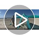 Osoeri Navy Blue Beach Tent 10x10FT Sun Shelter UPF50+ with Sandbags, Portable Camping Shade