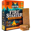 Fire Starter Cubes, 160 pcs - Value Pack - Firestarter Squares for Fireplace, Fire Pit, Wood Stove, BBQ, Charcoal, Pellets, Logs, Sticks Ignition - Natural, Odorless & Waterproof, Indoor & Outdoor
