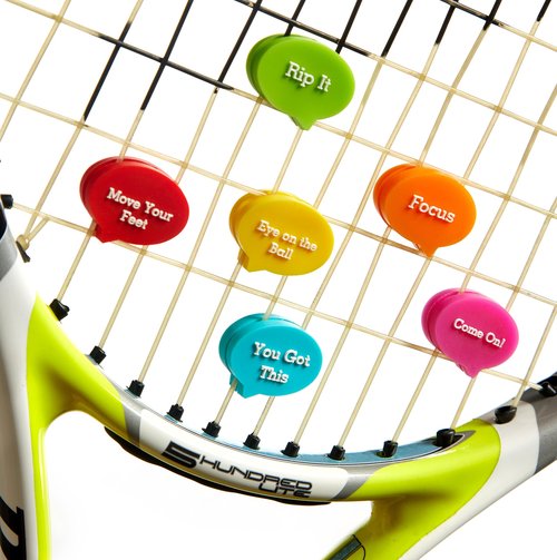 BusyBee Tennis Vibration Dampener in Fun Zipper Gift Pack. Best Shock Absorber (6 Count) Plus a Bonus: Exclusive Mobile App 3 Months Trial