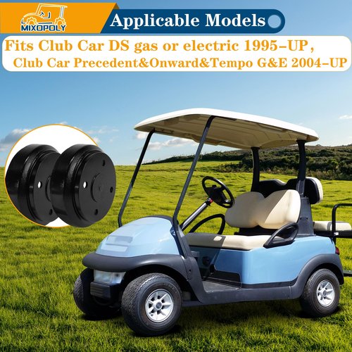 Mixopoly 2 Pack Golf Cart Brake Drums for Club Car DS/Precedent/Onward/Tempo Gas and Electric 1995-up, Replace OEM 101791101 1017911-01 10603
