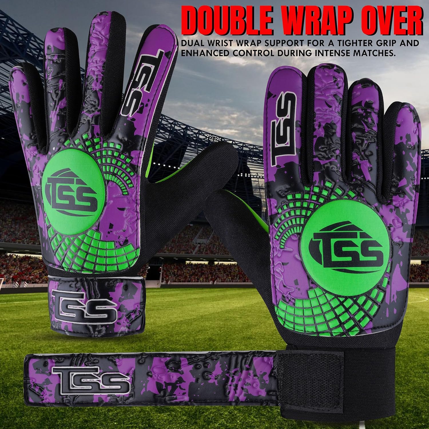 Regine Switzerland Soccer Goalie Gloves - Youth & Adult Football Keeper Gloves with Double Wrist Protection & 4mm Anti-Slip Grip