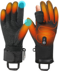 JS LifeStyle Heated Gloves for Men Women Hunting Work Rechargeable 3000mAh Battery with Light-off Fingerless Design Winter