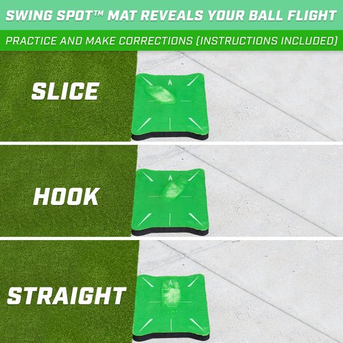GoSports Swing Spot Golf Swing Impact Training Mat, Shows Club Path at Impact to Detect and Fix Slices, Hooks and More