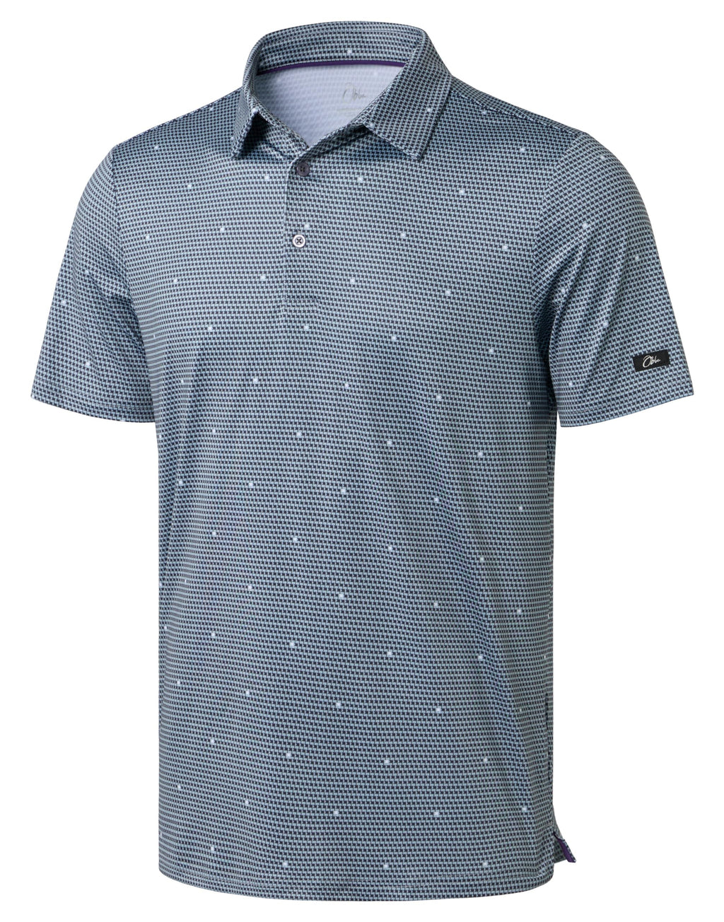 Obla Mens Golf Polo Shirts Short Sleeve Dry Fit Performance Moisture Wicking Casual Print Collared Golf Shirts for Men(Gray Flag_XXXL)